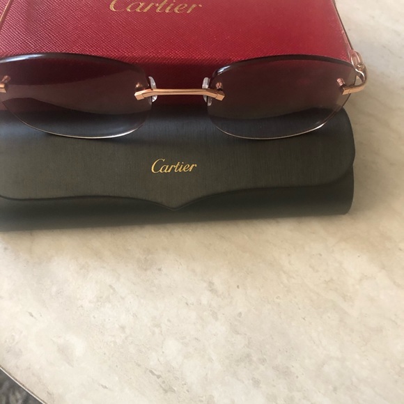 Authentic Custom Rose Gold Cartier sunglasses - Picture 4 of 10